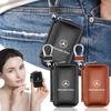 Car Keychain Covers Men Key Holder Genuine Leather Car Key Wallets Bag For Mercedes Benz AMG GLE GLS GLC CLA GLB ML C500 C200 C300 W204 W205 W212 W203