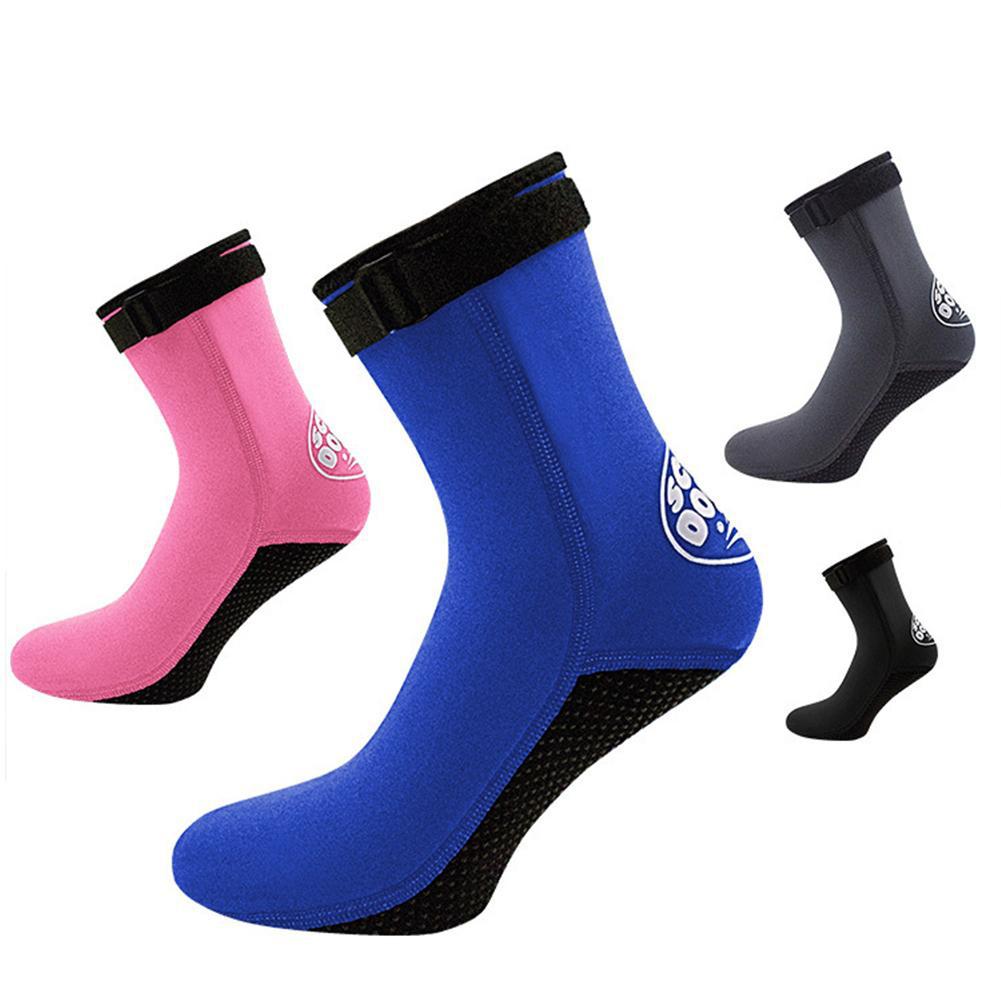 3mm 1 Pair Diving Socks Comfortable Adjustable Anti-slip Cold-proof Swimming Socks For Snorkeling Walking