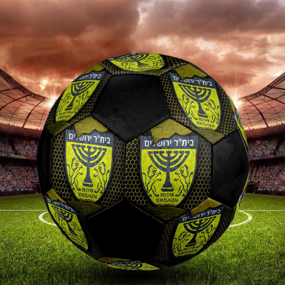 Beitar Jerusalem Football Club2 Soccer Ball Colorful All Ages Machine Stitched PVC Competition Ready Durable High-Bounce.SIZE5