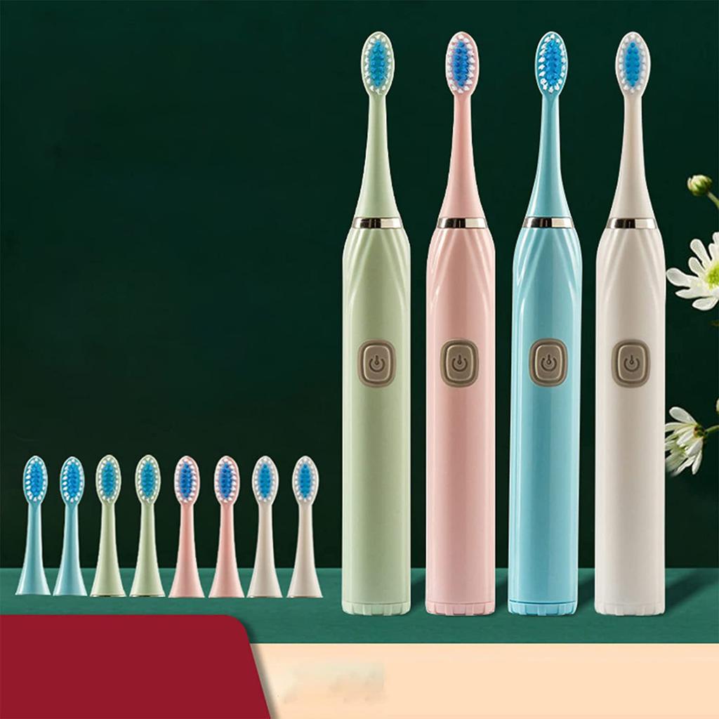 Электрическая зубная щетка для взрослых, электрическая вращающаяся зубная щетка, домашняя водонепроницаемая вибрирующая зубная щетка с мягкой щетиной, каппа с 3 насадками