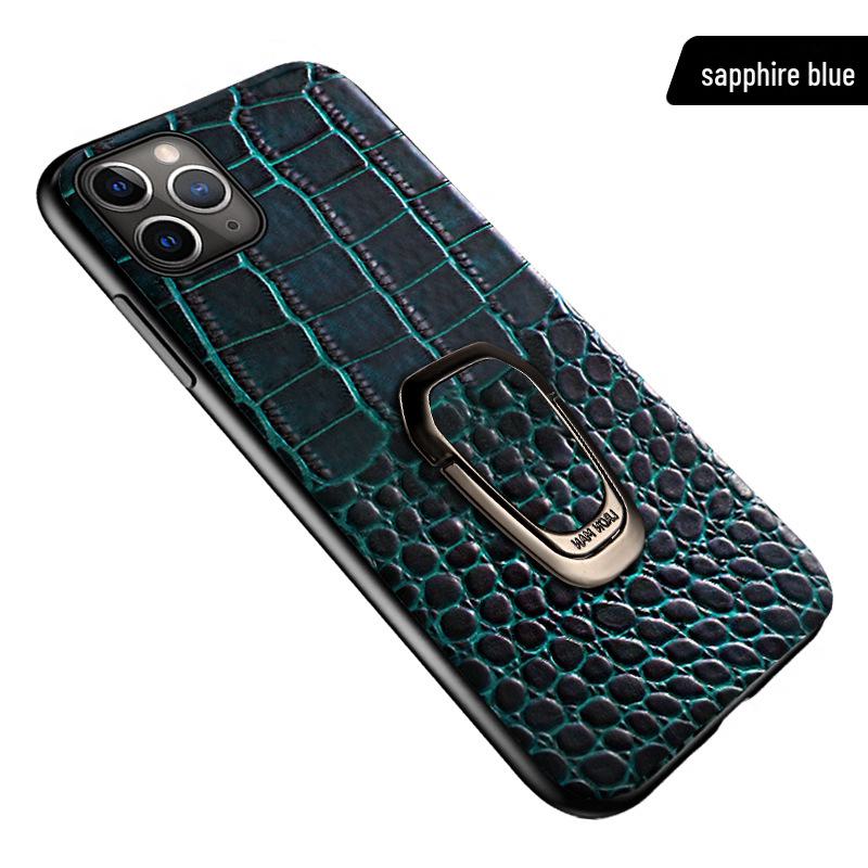 Чехол для мобильного телефона Apple 15 14Pro 12ProMax из коровьей кожи с узором под крокодила, магнитная наклейка-скоба