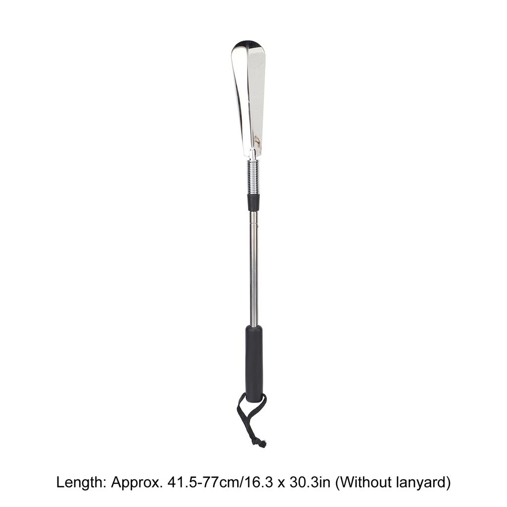Shoe Horn Handle Stretchable Portable Stainless Steel Shoe Spoon Tongue Travel Shoe Helper Stick