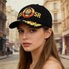 Хлопковая бейсболка с вышивкой "СССР", регулируемая, модная, для улицы, для мужчин и женщин