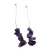 [P7032] - Silver Earrings 'Minéralia' Silver Amethyst - 58x9 Mm