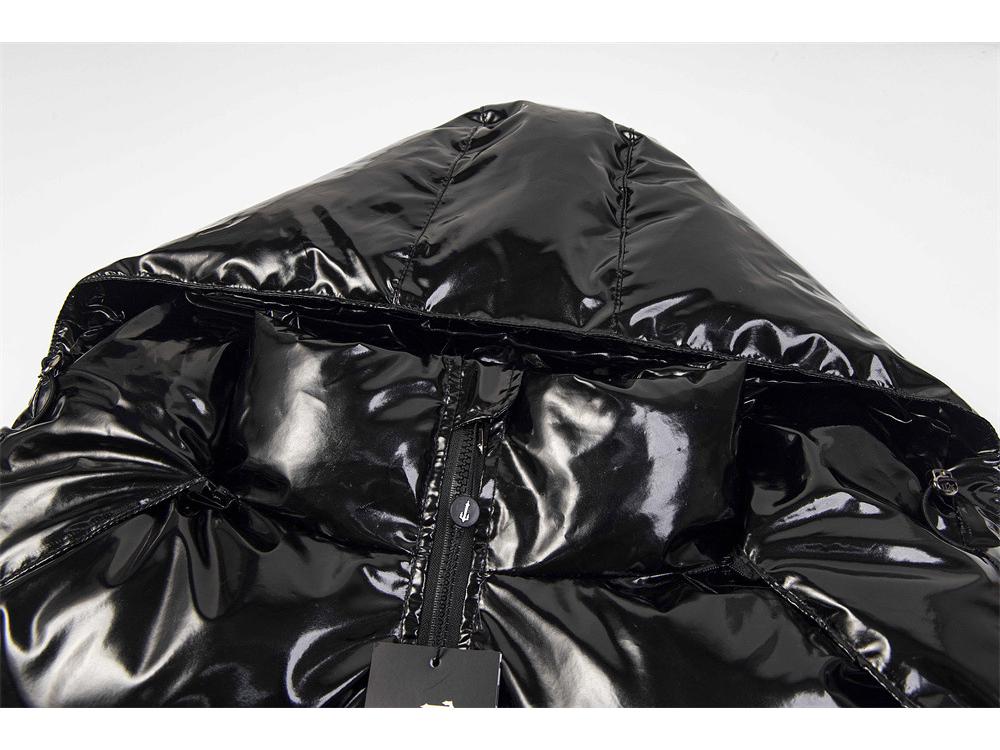 Стильная черная куртка Trapstar из ПУ кожи с отстегивающимся капюшоном - Утепленная хлопковая парка для пары В наличии
