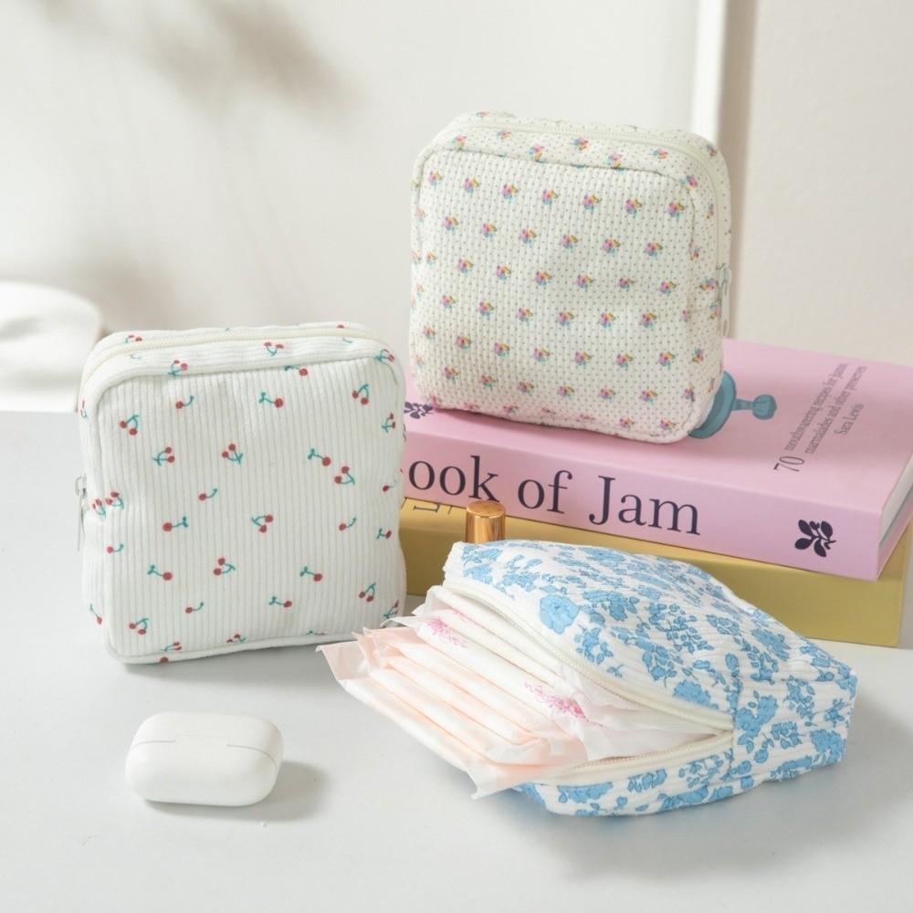 Square Shape Makeup Bag Lipstick Storage Mini Storage Pouch Fashion Sanitary Napkin Storage Bag