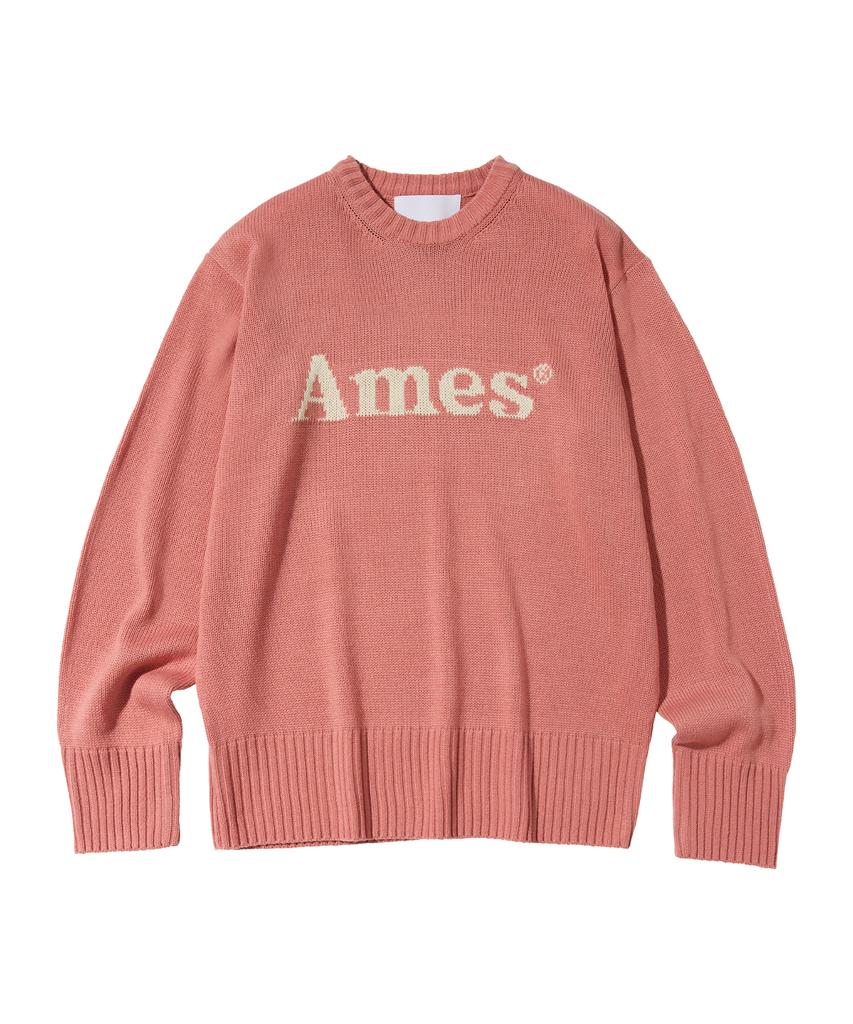 AMES-WORLDWIDE Базовый вязаный пуловер Розовый