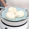 Силиконовая корзина-пароварка с длинной ручкой, многоразовая, термостойкая, для овощей, антипригарная, легко моется, корзина-пароварка для еды