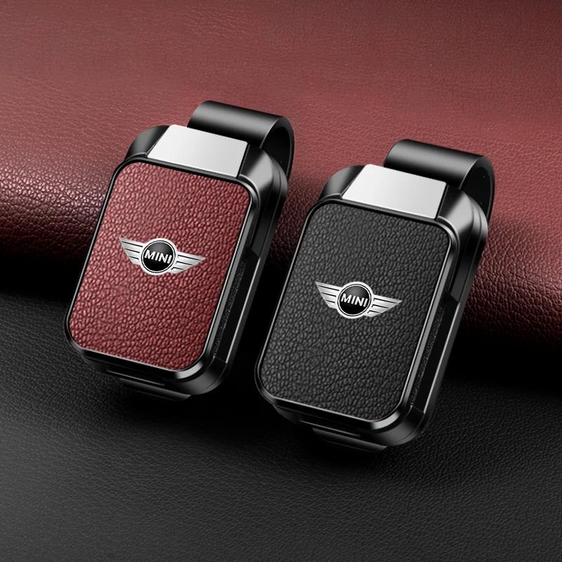 Горячий 2025 Кожаный Автомобильный Козырек Солнцезащитный Очки Кейс Для Очков Держатель Карты Ручки Для BMW Mini Cooper S JCW R55 R5 Clubman Coun