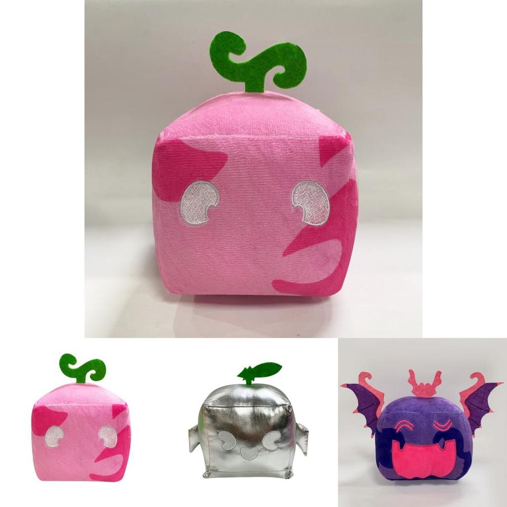 Мягкая игрушка Blox Fruits в коробке с леопардовым принтом фиолетового цвета, мягкая и пушистая фигурка животного