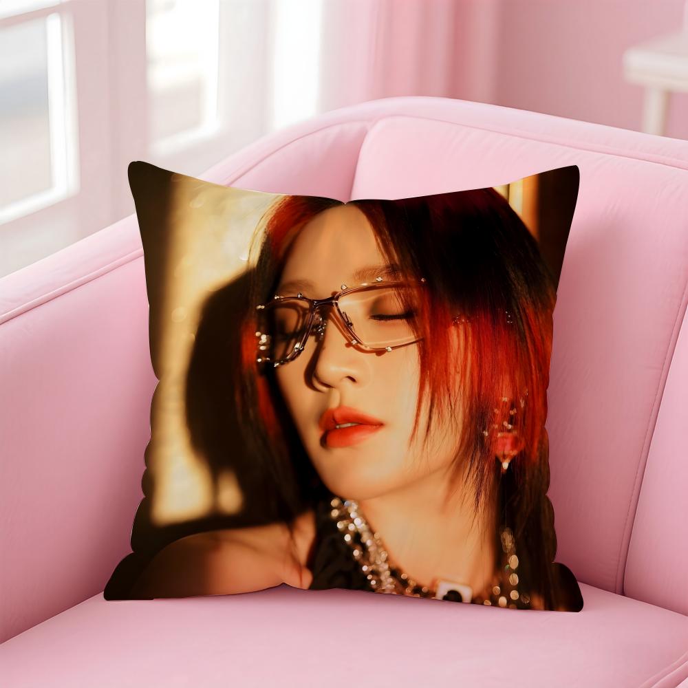 Popular fashion Chinese singer MMeng Jia Cushion Cover Pillow Case Soft Friendly Fabric Concealed Zipper