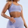 Seamless Matte Nylon Yoga Bra With Cross Back Design For Fitness And Workout