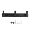 Simple Space Aluminum Row Hooks Wall Mounted Hook for Kitchen Bathroom Wardrobe Black3 Hooks