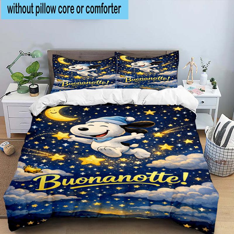 3PCS Cute Dog Sweet Dreams 3pcs Bedding,Including 3PCS Duvet Cover And 2pcs Pillowcases Perfect for Christmas,Ideal for Bedroom, Dormitory