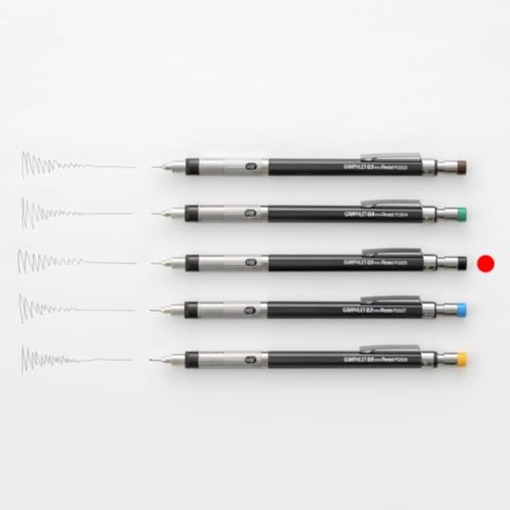 Механический карандаш Pentel PG505-AD, graphlet, металлический серый, 0,5 мм