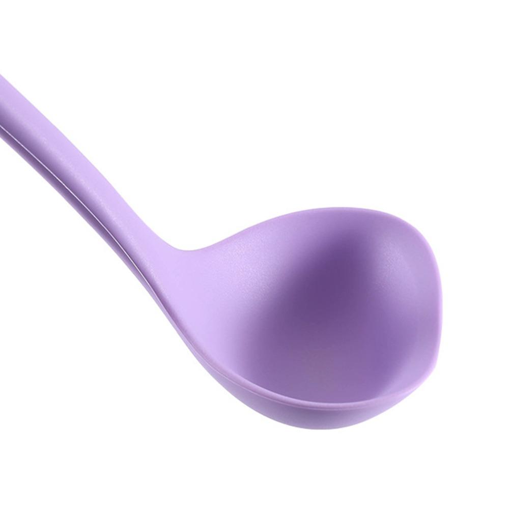 Non-scratch Pan Soup Ladle Round Wide Spoon Head Kitchen Utensil Non-stick Spoon Daily Cooking