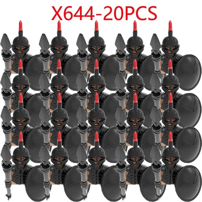 Military Building Blocks Medieval Times Roman Solider Figures Toys Adults Kids Gifts Weapons Sword Shield Helmet Cloak Halberd