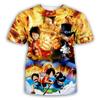Summer Anime One Piece Luffy Fashion T Shirt 3D Casual Men Women Cartoon Funny T-Shirt Tops Tees