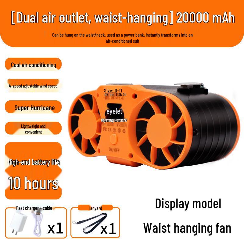 Portable Waist Clip Fan for Cooling in Hot Weather