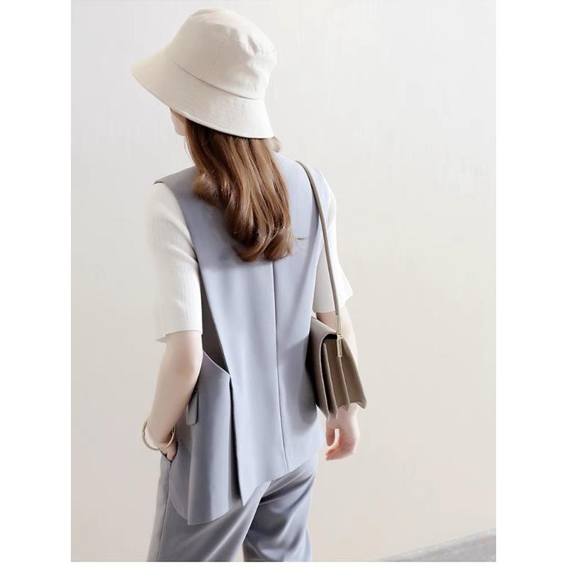 Топ без рукавов уникального дизайна, идеально подходящий для жилета для молодых профессиональных женщин