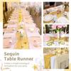 4 Pcs 30x180cm Table Runners Glitter Dining Table Runner Sequin Table Cover Runners for Party Wedding Birthday Bridal Shower Decorations