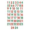3D Puffy Glitter Stickers Numbers Advent Calendar