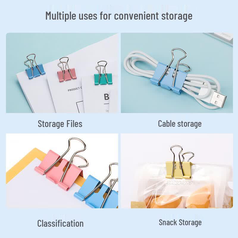 COMIX Effort-Saving Colorful Binder Clips