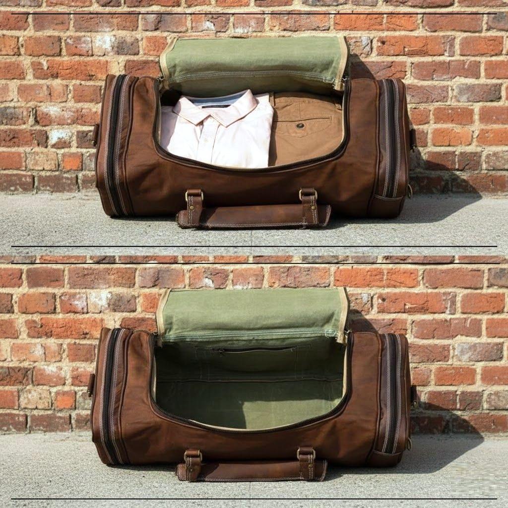 Кожаная спортивная сумка Кожаная дорожная сумка для багажа Сумка для выходного дня, семейная праздничная сумка