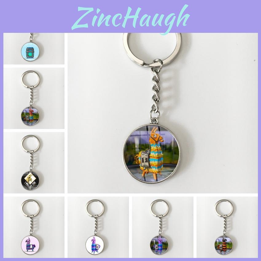 Fortnite Battle Royale Gaming Jewelery Time Gem Key Ring Keychain Accessories