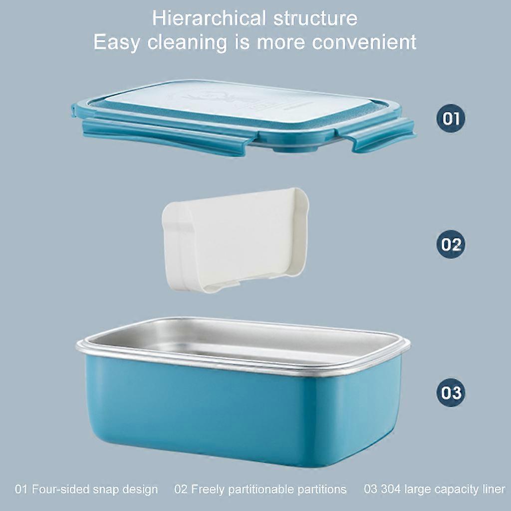Stainless Steel PP Material Food Box Insulated Lunch Box Portable Lunch Boxes with Removable Compartment Leakproof Boxes  Pink