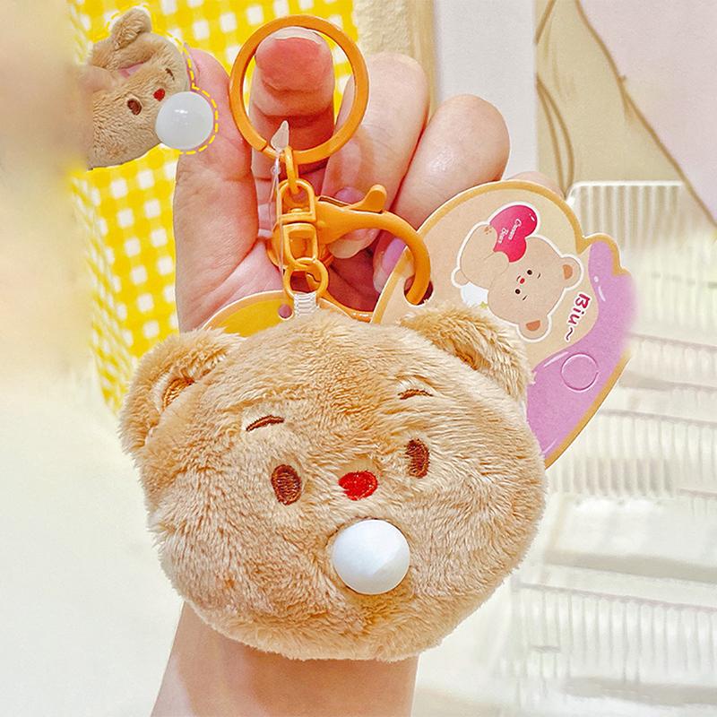 Милый медведь-масло, выдавливающий мыльные пузыри, плюшевая игрушка, кукла, брелок, рюкзак, подвеска, мягкий, набитый кремом, брелок, аксессуары, подарки