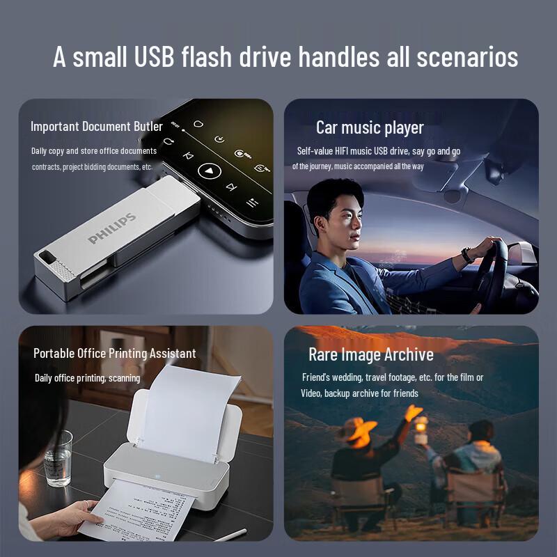PHILIPS 256GB Type-C USB 3.2 Dual-Interface Flash Drive