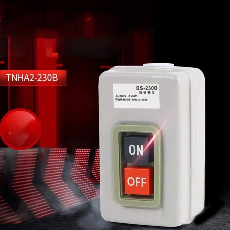 Electrical Equipment Maintained Self Lock On/Off Power Pushbutton Switch 3 Phase 380V 3.7KW Switch Panel