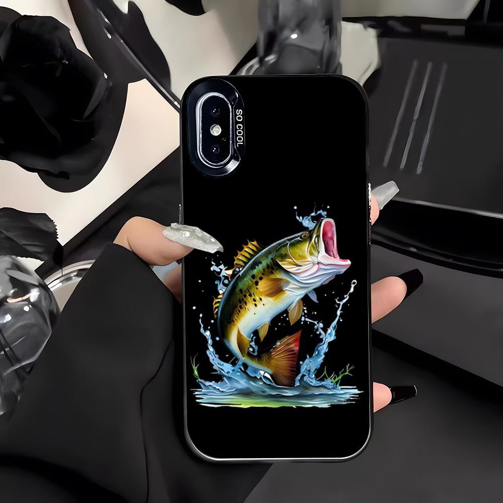 Angling Go Fishing Phone Case For IPhone 17 Air 16 E 15 14 Plus 13 12 11 Pro Max Colored Silver Cover