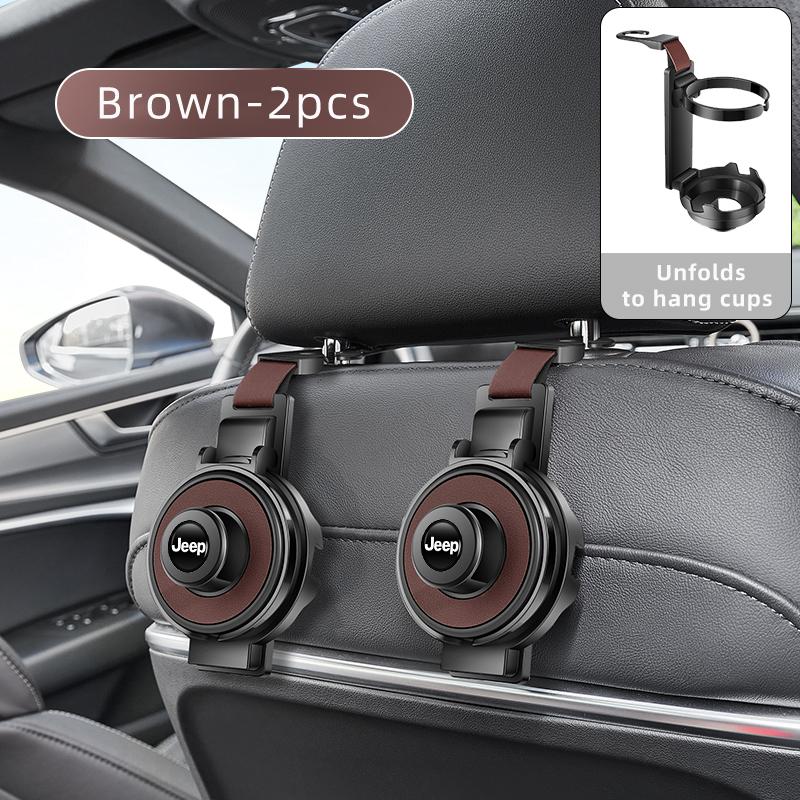 For Jeep Car Seat Headrest Hook Water Cup Holder For Jeep Renegade Compass Grand-Cherokee Wrangler-JK Commander Trailhawk