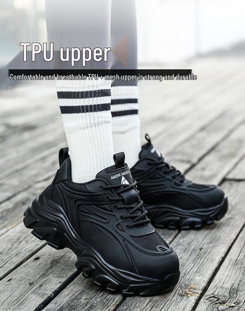 Женская защитная обувь с черным стальным подноском – Защита от ударов, Защита от проколов, Модная, Маленькие размеры