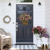 Door Hanger Basket Decorative Door Hanging Basket Wreath Front Door Artificial Wildflowers Basket for Home Wedding