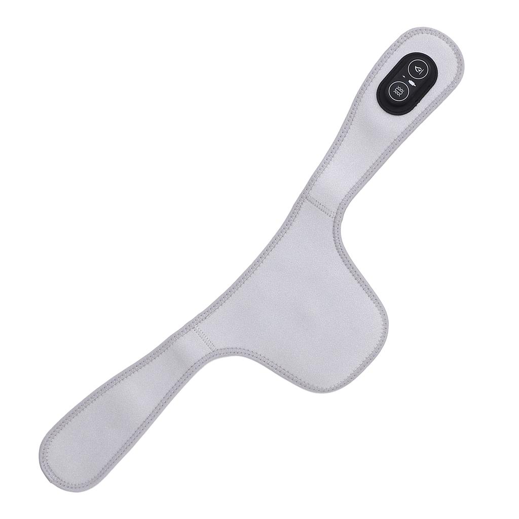 Neck Heating Pad Portable Electric Heated Wrap with Vibrating Hot Compress USB Plug in Grey