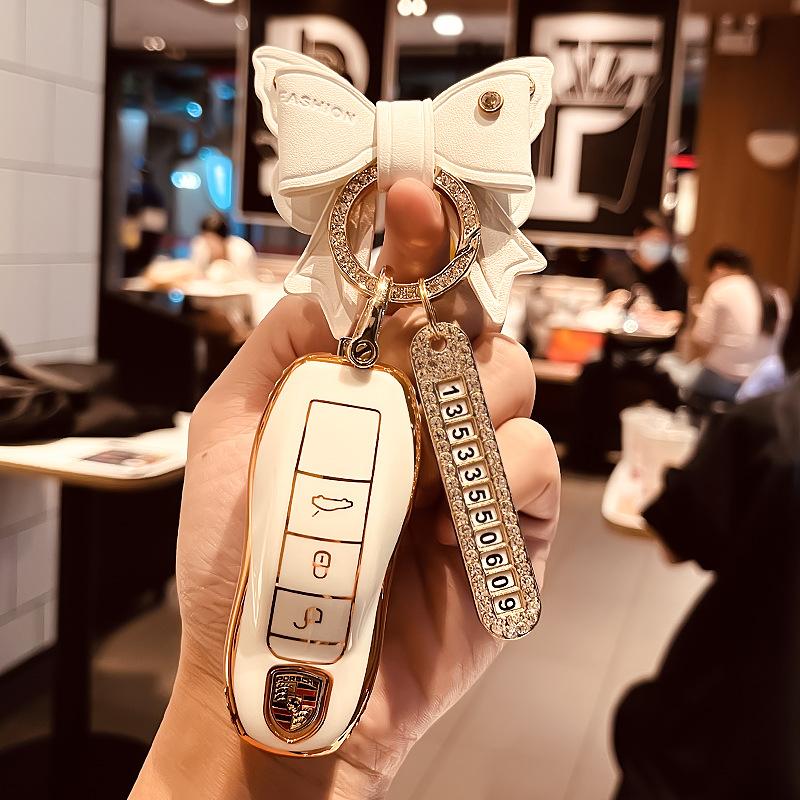 Suitable for Porsche Key Shell CayennemacanPanamera Key Cover