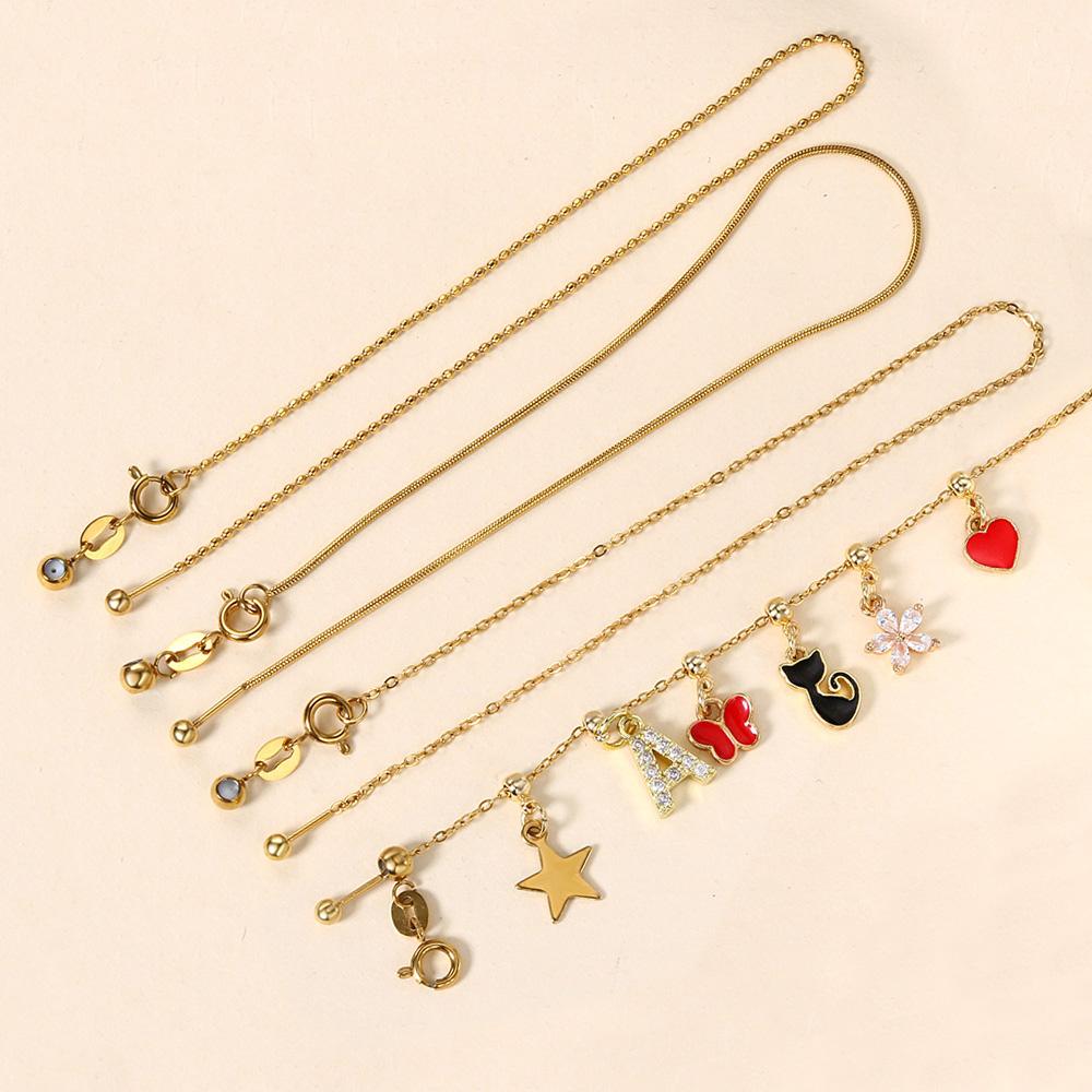 Браслет из нержавеющей стали для женщин, универсальная нить, бусины, тонкая цепочка, для самостоятельного изготовления, модные аксессуары для ювелирных изделий, оптовая продажа, дропшиппинг