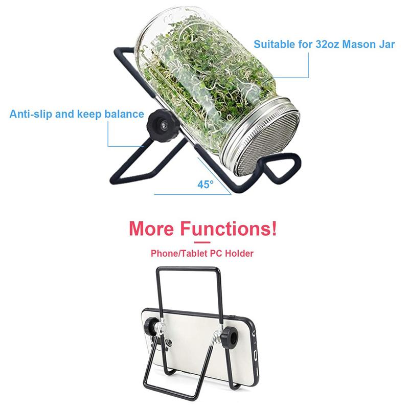 1 шт. набор для проращивания семян, крышки для горшков для выращивания ростков, гидропонный проращиватель бобов, горшок для рассады для домашнего хозяйства с широким горлом