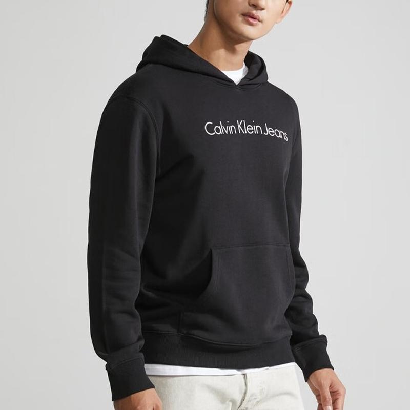 Calvin Klein Толстовка с капюшоном с буквенным принтом, повседневная, мужская, черная J315035-BAE