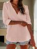 Women's Beach Cover Up Hoodie Long Sleeve V Neck Pocket Hooded Sweatshirt Top