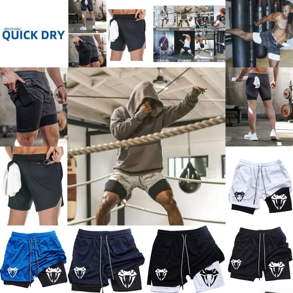 Snake Muay Thai Kick Boxing MMA Shorts Spider Men Women Unisex Double Layer Quick Dry Breathable Training Sport Gym Fitness Workout