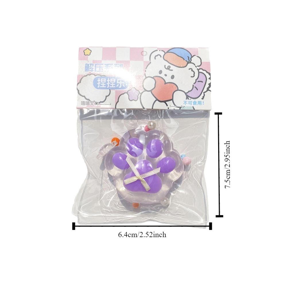 Pearl Squeeze Cat Paw Прозрачная кошачья лапка Щипковая игрушка Забавная кошачья лапка Медленный отскок Игрушка для детей