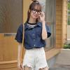 Women's Short Sleeve Thin Denim Shirt - Spring/Summer 2026 New Arrival, Layering Top with Niche Design.
