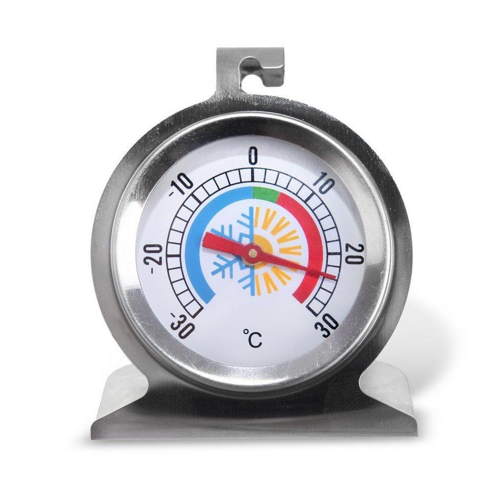 Steel refrigerator thermometer