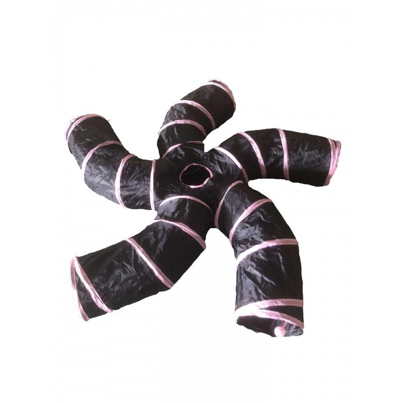 Cat Tunnel Toy Interactive Foldable S-Shaped Pet Play Kittens Rainbow Color