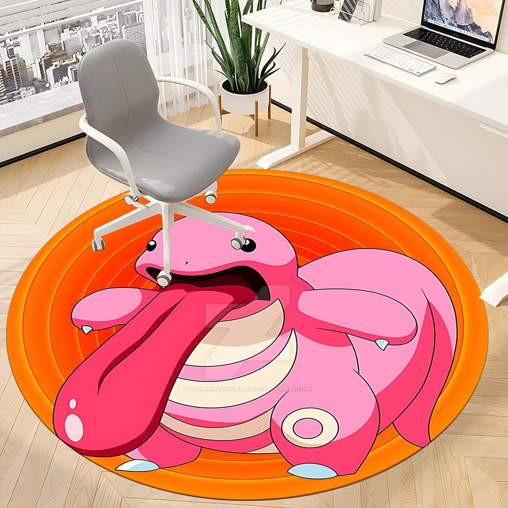 1 шт. Слайм, Круглый коврик Pokémon Office, Нескользящий, Мягкий и прочный офисный коврик для декора интерьера, Идеально подходит для офиса, Красивое украшение