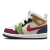 Детские кроссовки Air Jordan 1 Mid SE TD Messy Room, разноцветные, белые, черные DR6959-100